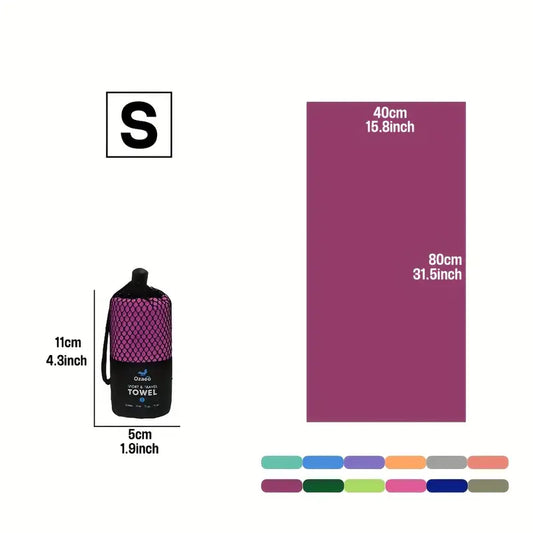 Serviette Microfibre Compacte S – Séchage Rapide, Ultra-Légère et Portable pour Camping, Sport et Voyage