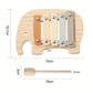 Xylophone Éléphant en Bois pour Enfants – Jouet Musical Éducatif aux Couleurs Douces Montessori
