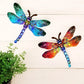 Sculptures Murales Libellules Multicolores – Décoration Artistique en Métal pour Jardin et Extérieur
