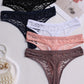 Lot de Strings Sexy Femme en Dentelle Transparente – Lingerie Fine Confortable, Motif Léopard Discret