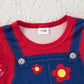 obe Bébé Fille en Jean Imprimé Coccinelle – Tenue Mignonne et Colorée