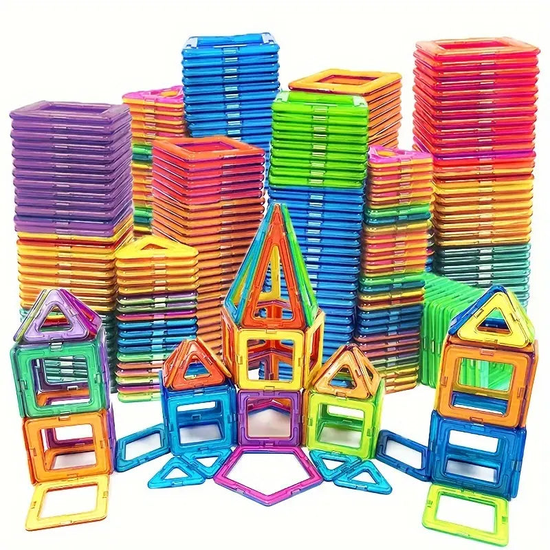 Blocs de Construction Magnétiques Colorés – Kit de Formes Géométriques pour Assemblage Créatif et Modélisation