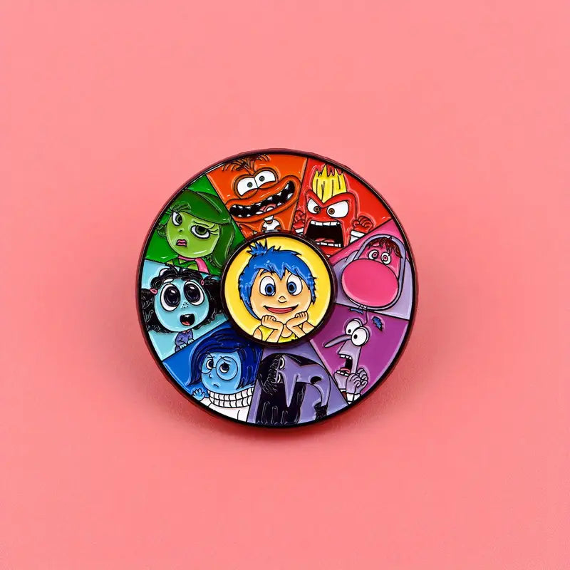 Broche Enfant Émotions Colorées – Bouton Fantaisie Ludique et Amusant