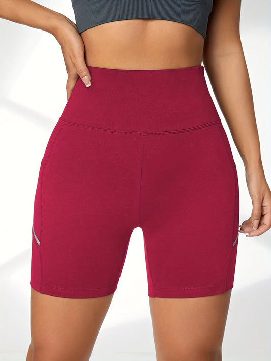 Shorty Gainant Femme Sport Taille Haute avec Poche – Legging Court Sculptant, Effet Ventre Plat et Maintien Optimal