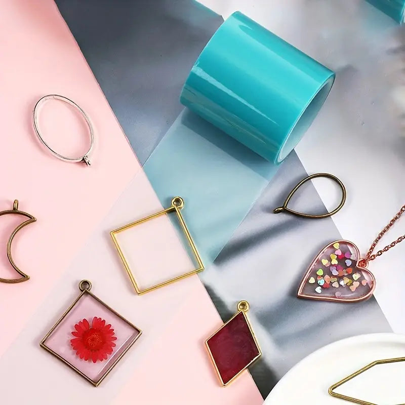 Cadres pendentifs en métal pour résine – Formes variées (cœur, lune, carré...) – Idéal pour créations DIY et moulage de bijoux uniques