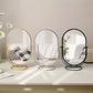 Miroir de Maquillage de Table Pivotant – Design Élégant en Métal Chromé pour Coiffeuse ou Salle de Bain