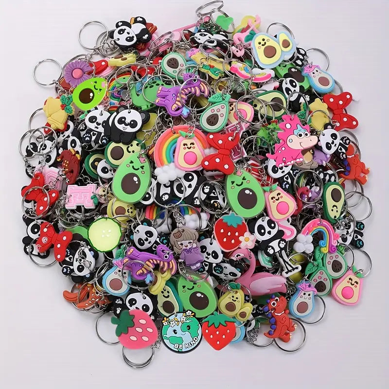 Porte-clés Enfant Animaux et Fruits en Silicone – Accessoires Colorés et Rigolos pour Cartable