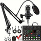 Kit Microphone Studio avec Carte Son V8