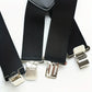 Bretelles homme noires classiques ajustables – Style élégant et confortable pour costume, mariage et tenue habillée