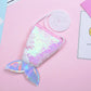 Sac Besace Sirène Fille  Mini Sac à Paillettes en Forme de Queue de Poisson, Coloré et Ludique
