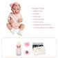 Poupée Bébé Réaliste en Silicone avec Tenue Rose – Poupée Reborn pour Jeu et Collection