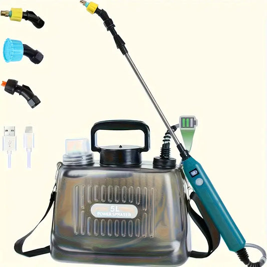 Pulvérisateur Électrique Rechargeable 5/8L – Buse Multifonction et Batterie Longue Durée