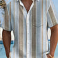 Chemise décontractée à rayures pour homme