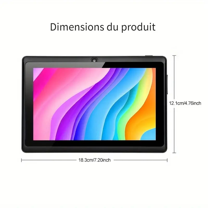 Tablette Éducative pour Enfants avec Coque Silicone Anti-Choc – Écran Tactile et Jeux Vidéo Inclus