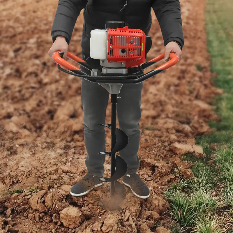 Tarière thermique pour jardinage Outil de forage puissant pour planter, creuser et aménager votre sol facilement
