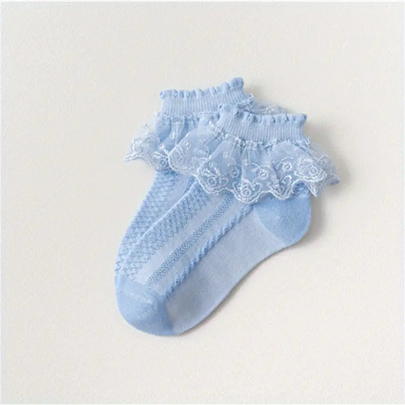 Chaussettes Fille en Dentelle Rose – Chaussettes Enfant Élégantes et Confortables