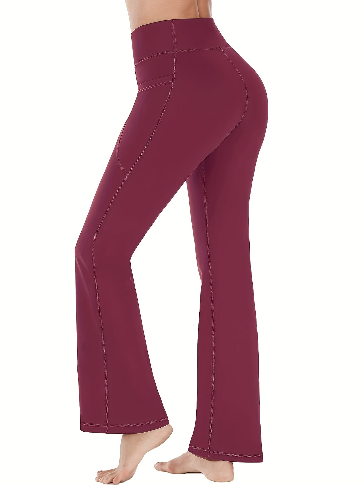 Pantalon évasé pour femme avec poches