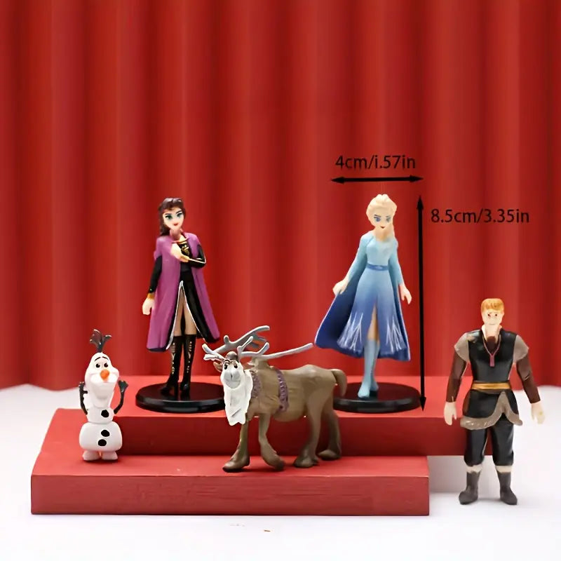 Ensemble de Figurines La Reine des Neiges – Elsa, Anna, Olaf, Kristoff et Sven
