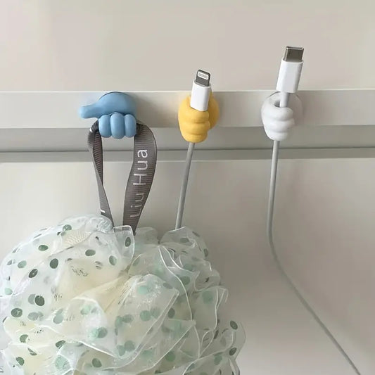 Supports de Câbles Muraux en Forme de Main – Organiseurs Adhésifs Créatifs pour Fils et Objets Suspendus