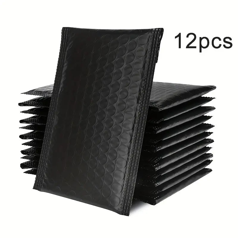 Lot de 12 Enveloppes Bulles Noires – Pochettes Matelassées Résistantes pour Expédition Sécurisée