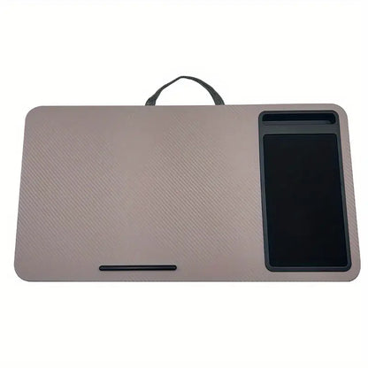 Table de Lit Portable pour Ordinateur – Plateau de Travail Pliable avec Support Antidérapant et Poignée de Transport