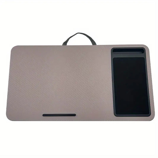 Table de Lit Portable pour Ordinateur – Plateau de Travail Pliable avec Support Antidérapant et Poignée de Transport
