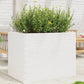 Grande jardinière rectangulaire blanche – Pot de fleurs moderne pour terrasse, balcon et jardin