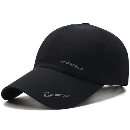 Casquette homme noire sport respirante – Casquette de baseball légère ajustable