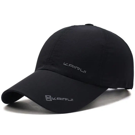 Casquette homme noire sport respirante – Casquette de baseball légère ajustable