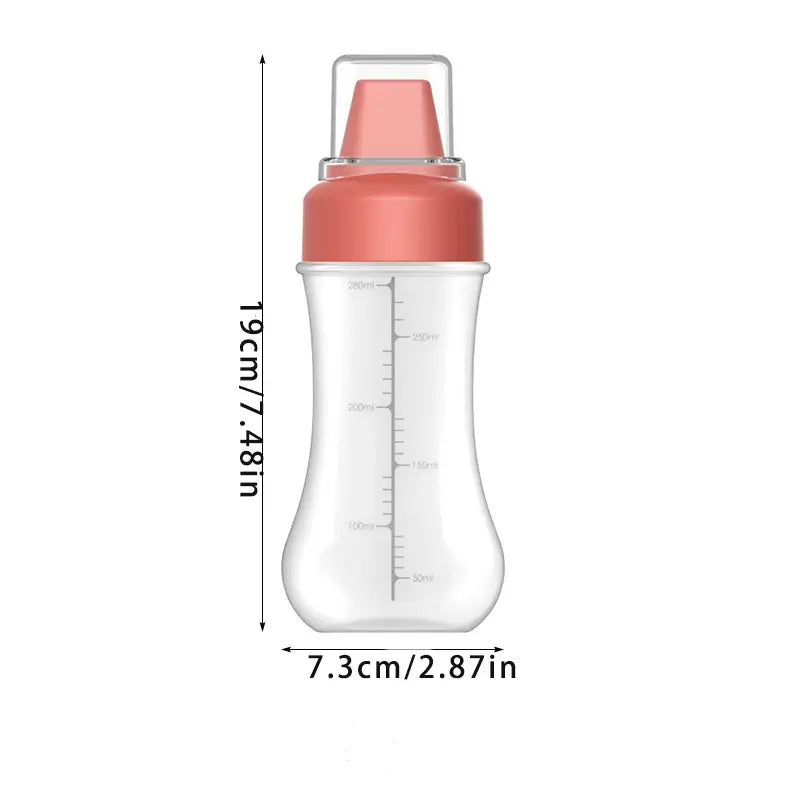 Bouteille Doseuse Graduée 250ml – Distributeur de Sauces et Condiments avec Bouchon Hermétique