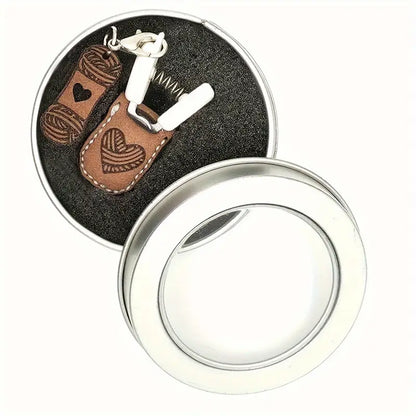 Mini Ciseaux de Couture avec Étui en Cuir – Accessoire Pratique pour Tricot, Crochet et Loisirs Créatifs