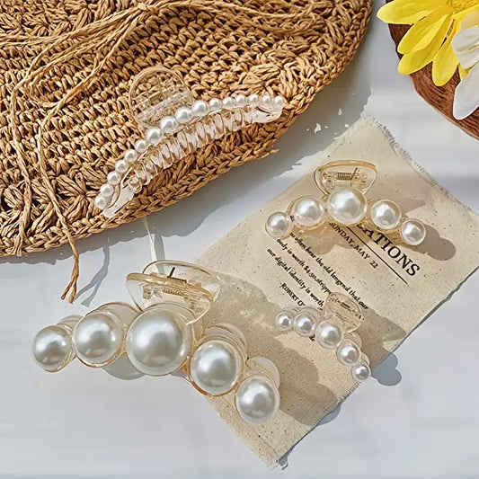 Pinces à Cheveux avec Perles – Accessoires Élégants et Féminins pour Chignons, Coiffures de Mariage