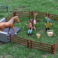 Centre Équestre Miniature avec Cheval, Cavalier et Écurie – Jouet Éducatif et Imaginatif pour Enfants