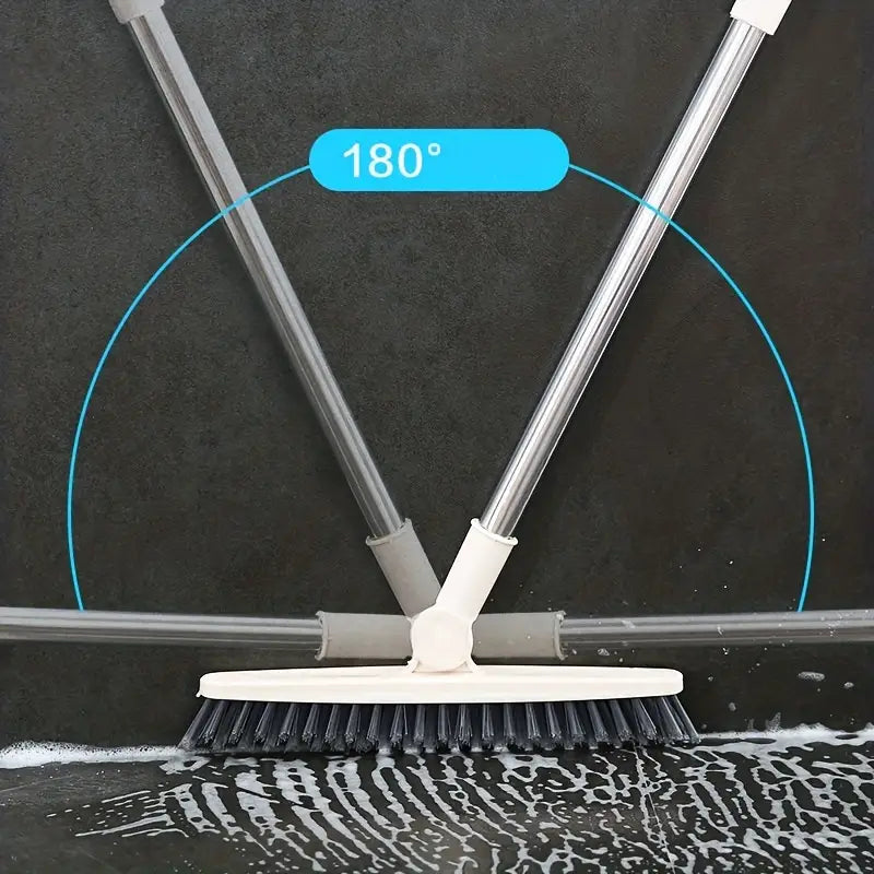 Balai Raclette 2 en 1 avec Brosse Intégrée – Nettoyage Sols, Murs et Vitres Sans Effort