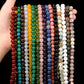Perles rondes en pierres précieuses naturelles – Pierres en vrac multicolores pour création de bijoux et lithothérapie