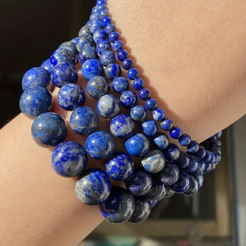 Perles rondes en pierres précieuses naturelles multicolores – Pierres en vrac pour création de bijoux, DIY et lithothérapie