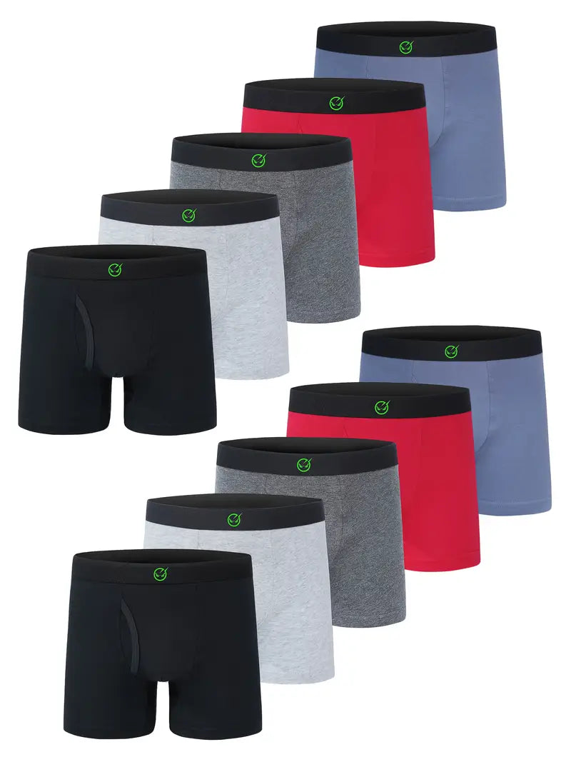 Boxer Enfant Rouge Confortable – Sous-Vêtement Garçon Ceinture Élastique Noire
