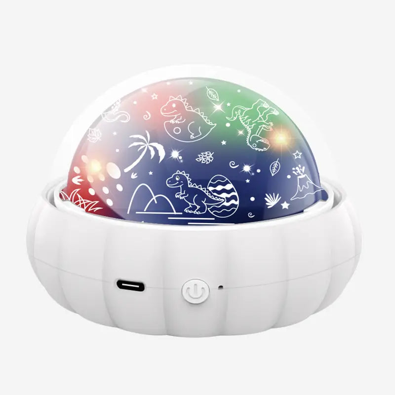 Veilleuse Projecteur Étoiles et Dinosaures LED – Lampe de Nuit Rechargeable pour Chambre Bébé et Enfant