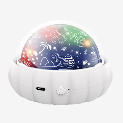 Veilleuse Projecteur Étoiles et Dinosaures LED – Lampe de Nuit Rechargeable pour Chambre Bébé et Enfant