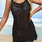Robe de plage noire/blanche en crochet – Tenue de bain légère et élégante pour l’été