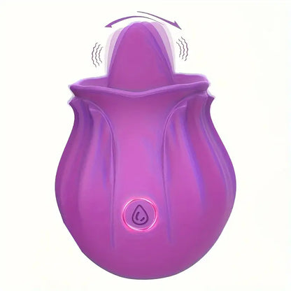 Stimulateur Clitoridien en Forme de Rose – Vibrations Intenses & Design Discret en Silicone