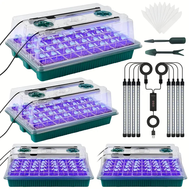 Mini-Serre de Germination avec Éclairage LED – Kit Complet pour Semis Rapides et Croissance Optimisée