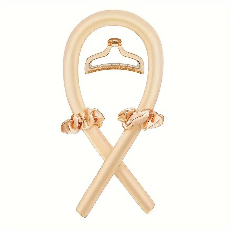 Bande Bouclante Sans Chaleur pour Cheveux – Kit Curling avec Tige en Soie, Chouchous et Pince, Boucles Douces Pendant la Nuit