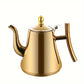 Bouilloire Col de Cygne en Inox Doré – Design Élégant pour Café Filtre et Infusion, Versement Précis et Contrôle de la Température