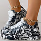Baskets femme imprimé graffiti multicolore – Sneakers tendance streetwear confortables et respirantes