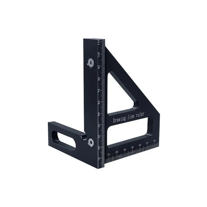 Équerre de traçage en aluminium 3D, coloris Noir
