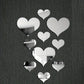 Sticker mural cœurs noirs 50x35 cm – Décoration murale amovible pour chambre, salon ou bureau