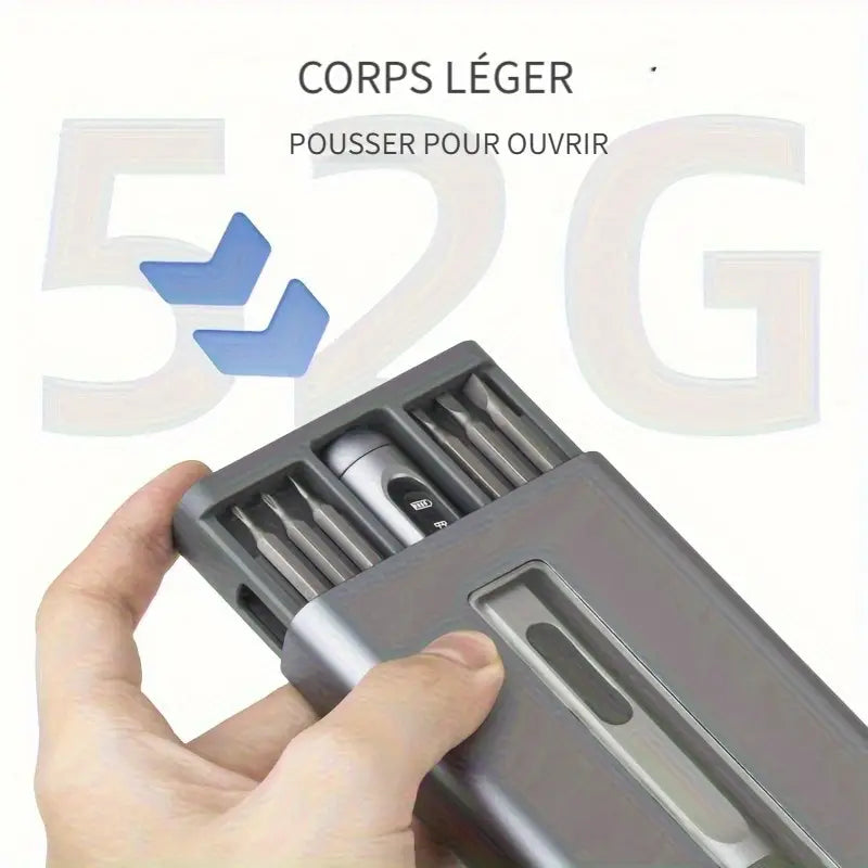 Mini Visseuse Électrique Rechargeable en Alliage d’Aluminium – Outil de Précision Portable