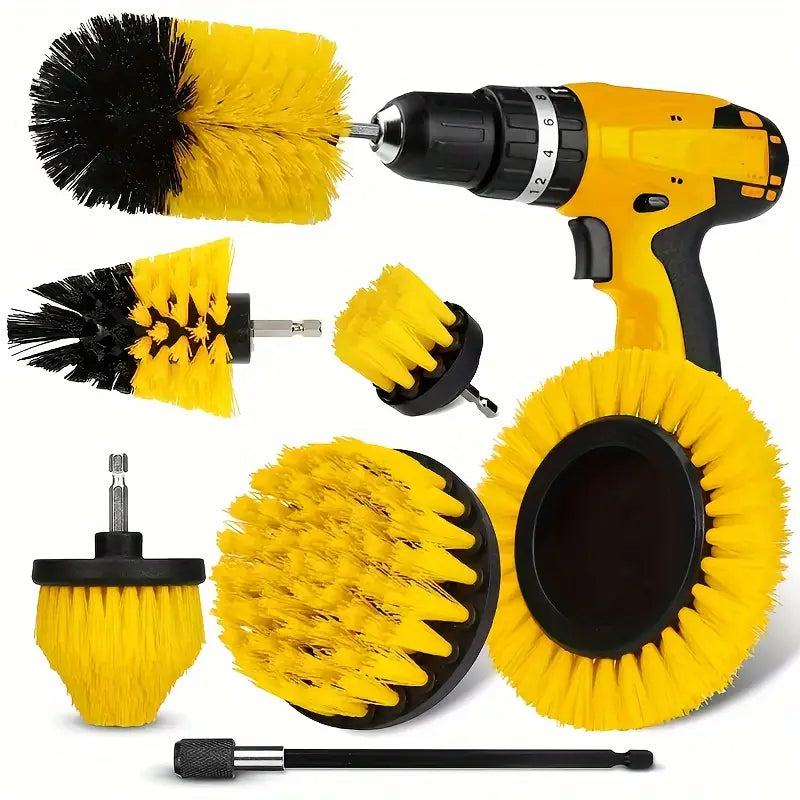 Brosses de nettoyage voiture pour perceuse – Kit 3/7 pièces multifonctions pour entretien intérieur et sièges