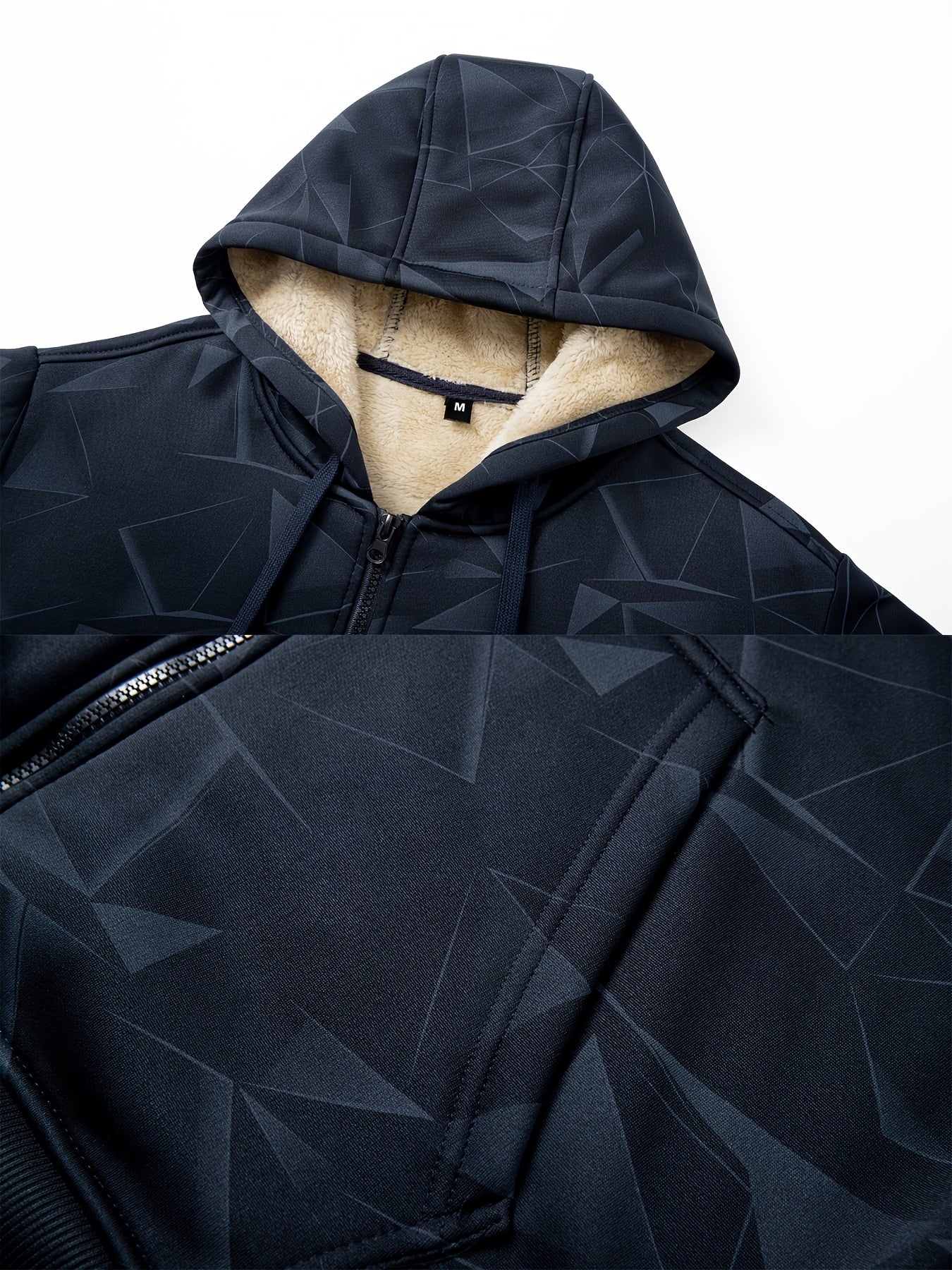 Manteau Épaissi en Polaire à Capuche pour Homme